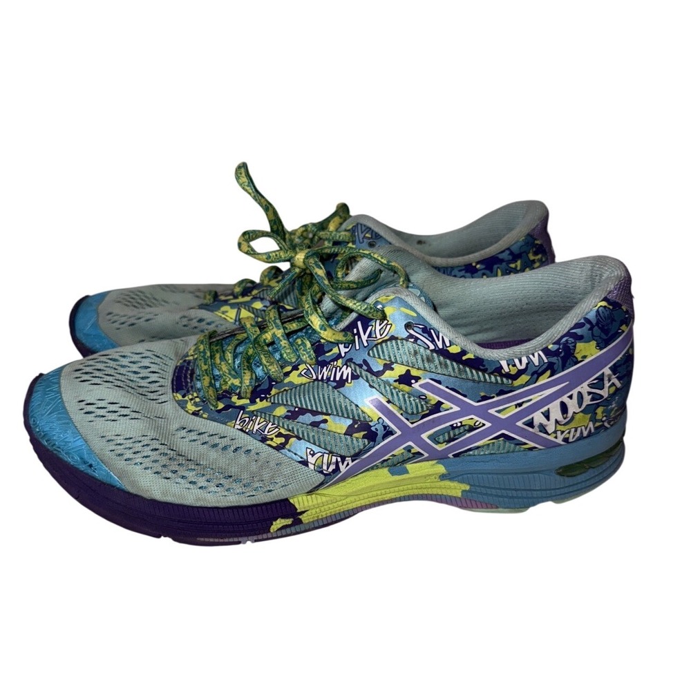 Asics Women's Gel Noosa Tri-10 T580N Aqua Purple Running Shoes Lace Up Size 10